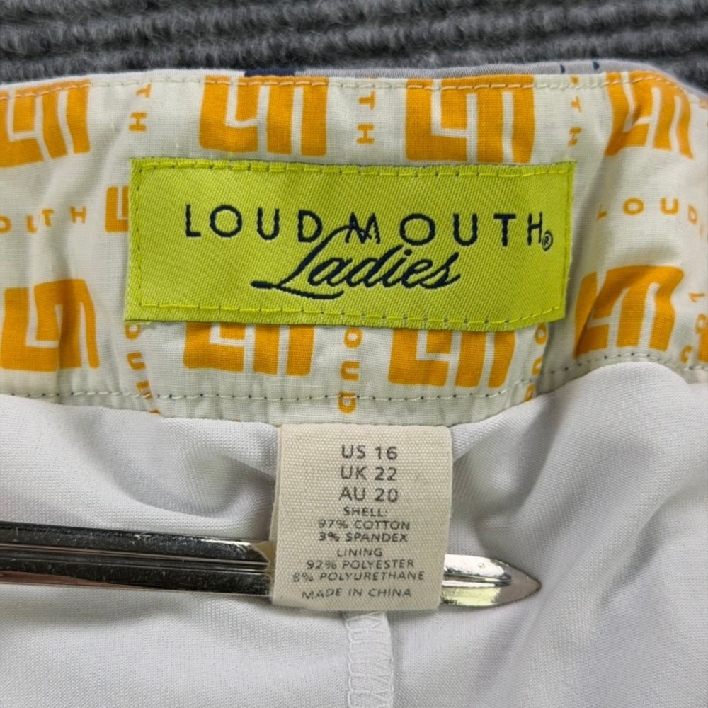Loudmouth Ladies Golf Skort Women 16 Nevada Wolf Pack Argyle Navy White Grey - Picture 8 of 15